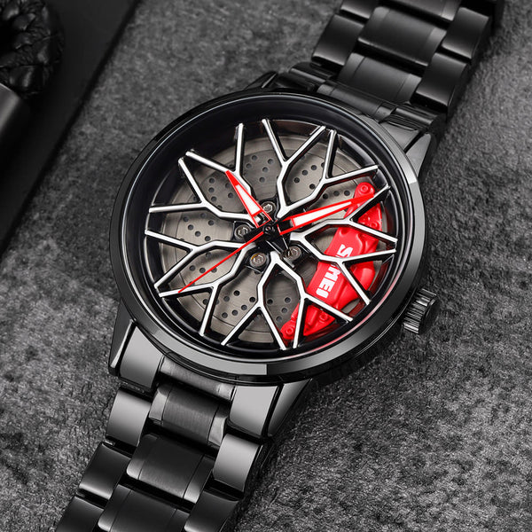 Vortec - Montre de Luxe à Cadran Tournant Inspirée du Sport Automobile